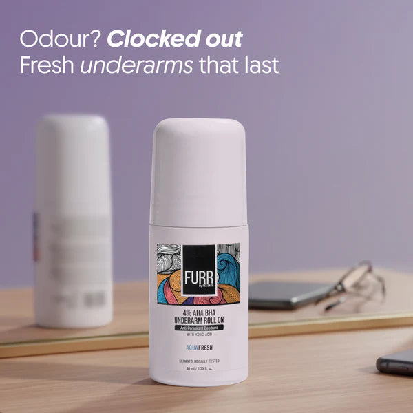 4% AHA BHA Underarm Roll-On - Aqua