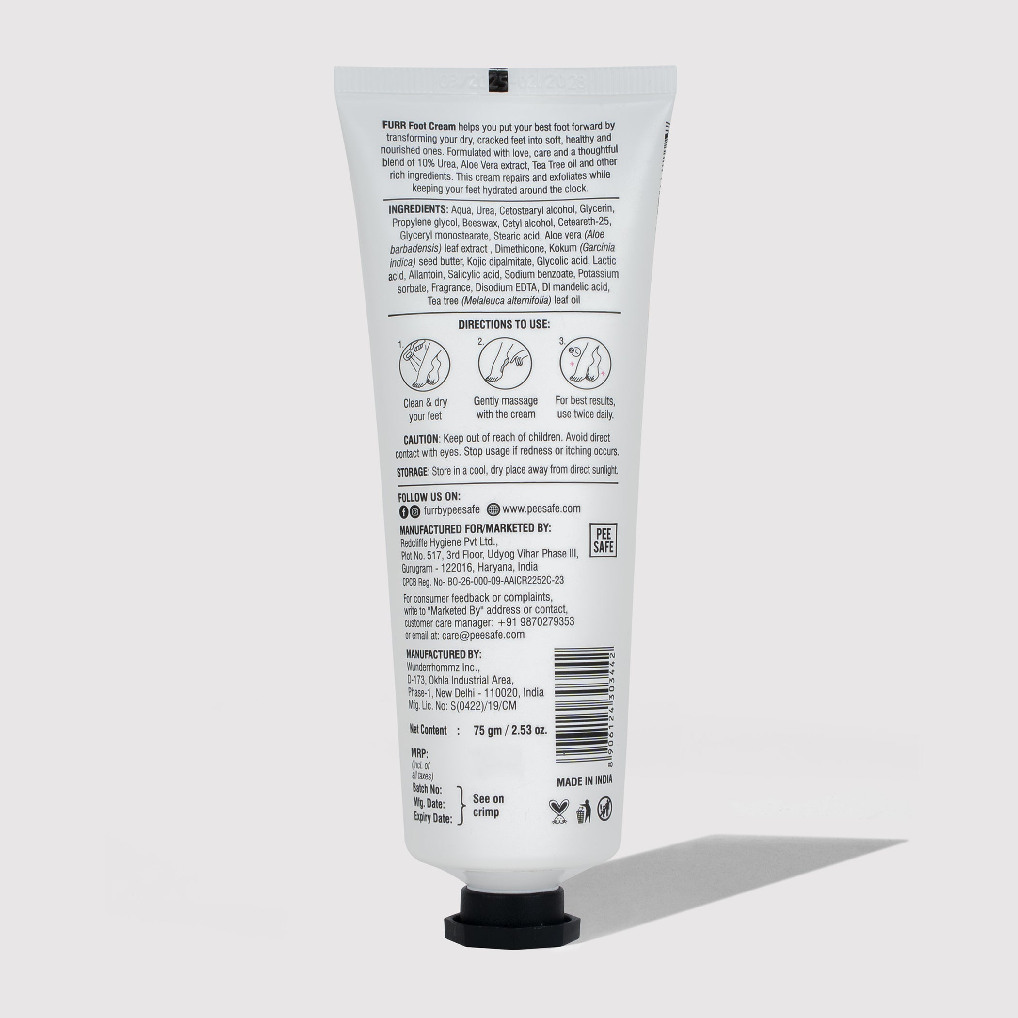 Furr Urea & Natural AHAs Foot Cream - Pack of 2