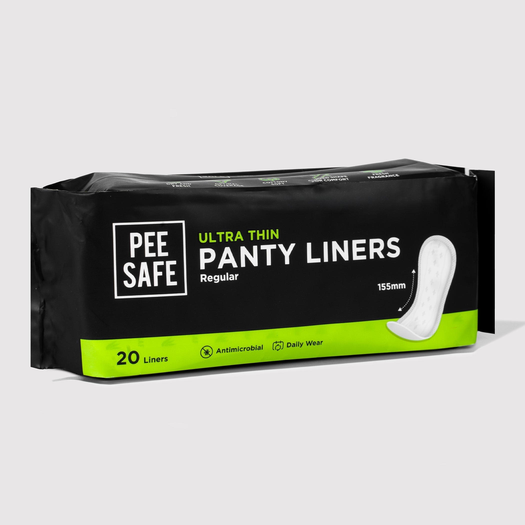 Pee Safe Daily Wear Panty Liners - 155 mm (20 Liners)