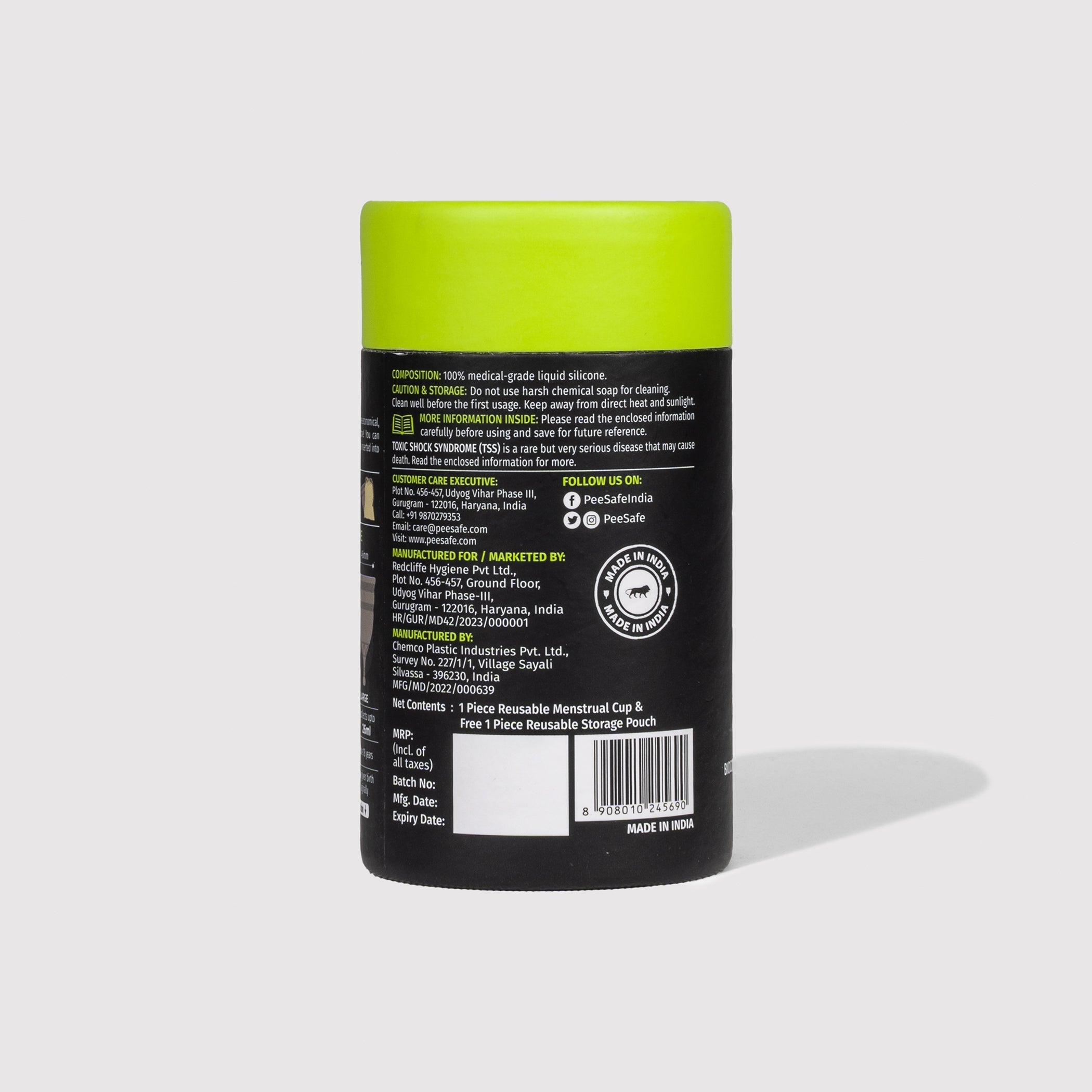 Pee Safe Menstrual Cup - Large - BYOC