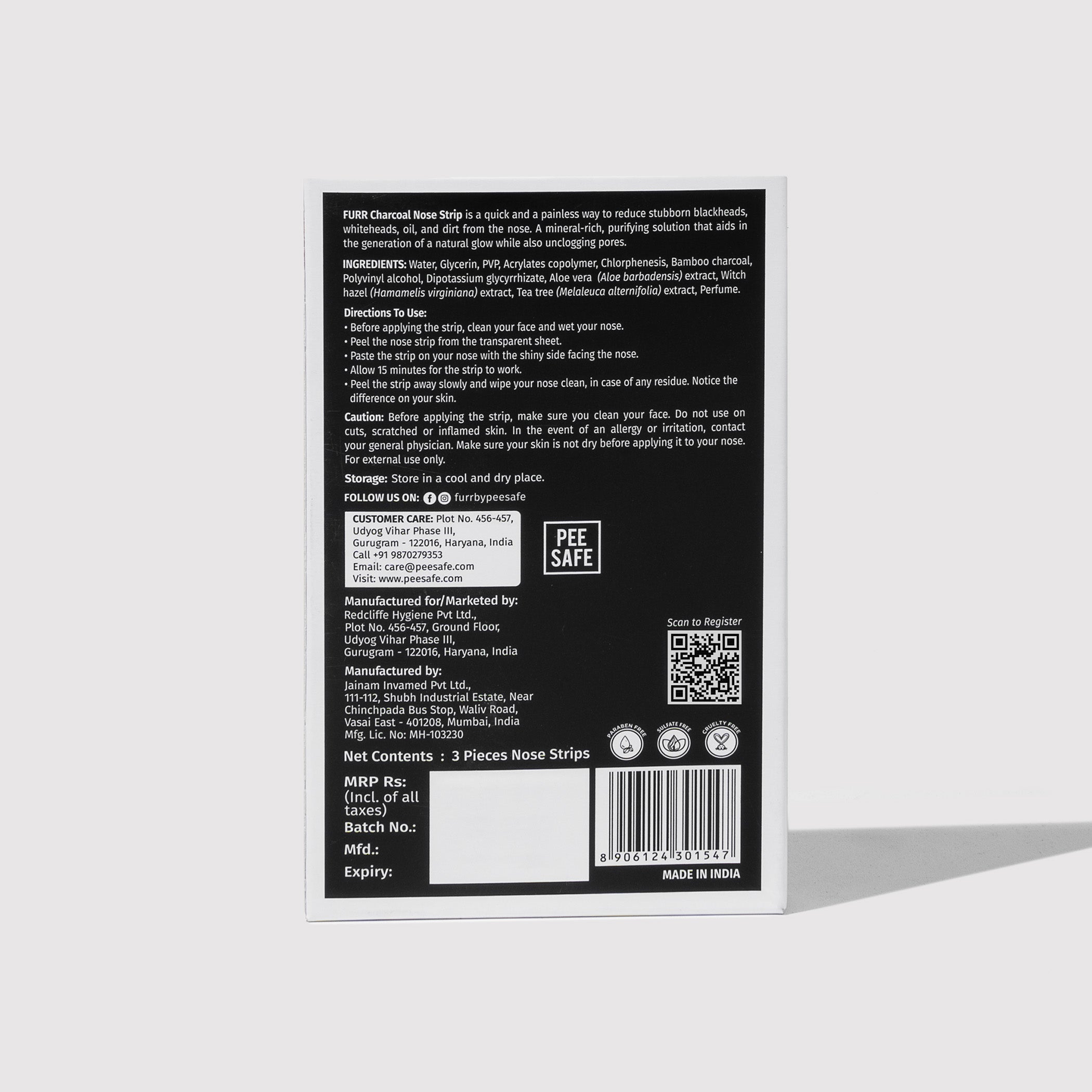 Furr Bamboo Charcoal Nose Strips (9N) - BYOC