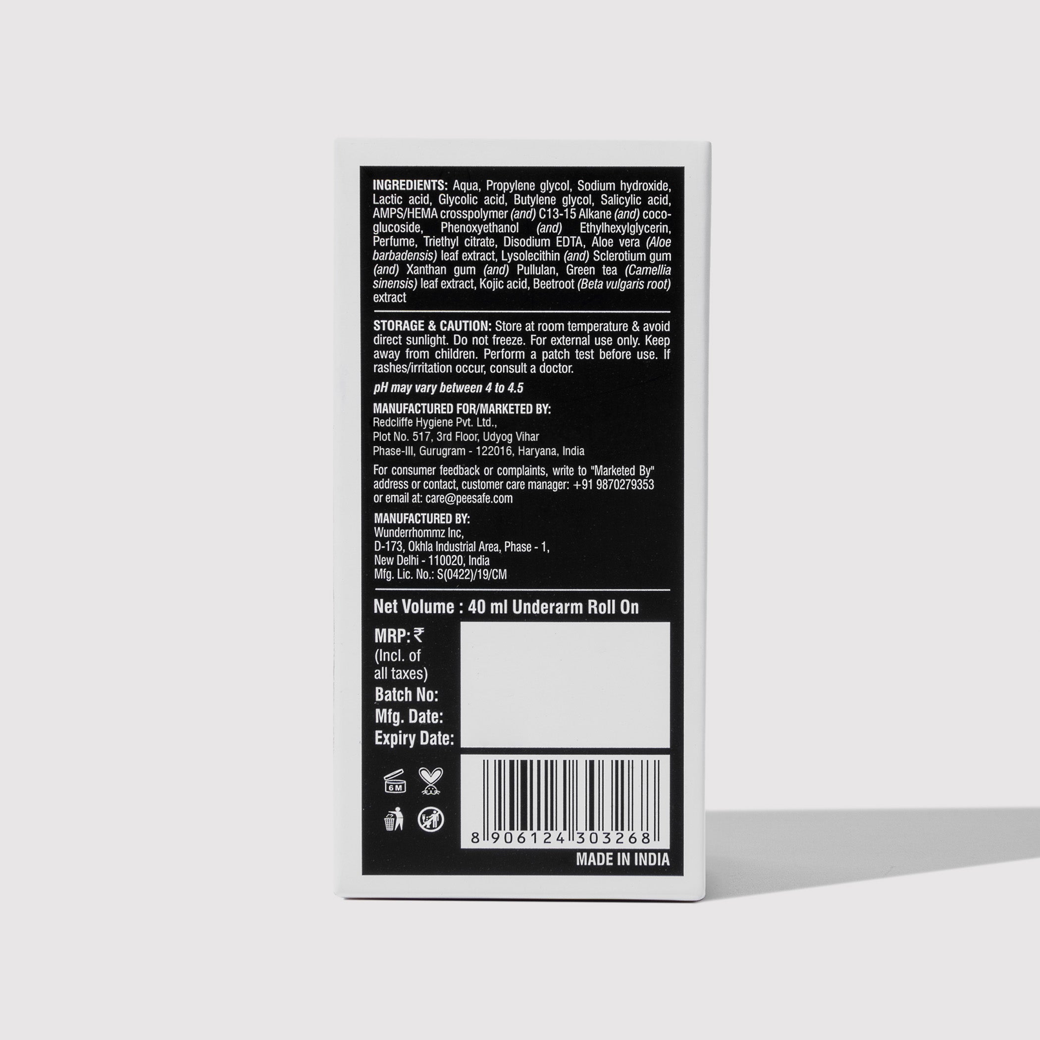 Furr 4% AHA BHA Underarm Roll-On - Aqua