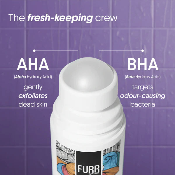 4% AHA BHA Underarm Roll-On - Aqua