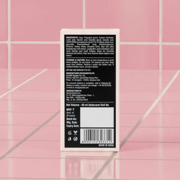 4% AHA BHA Underarm Roll On - Flora
