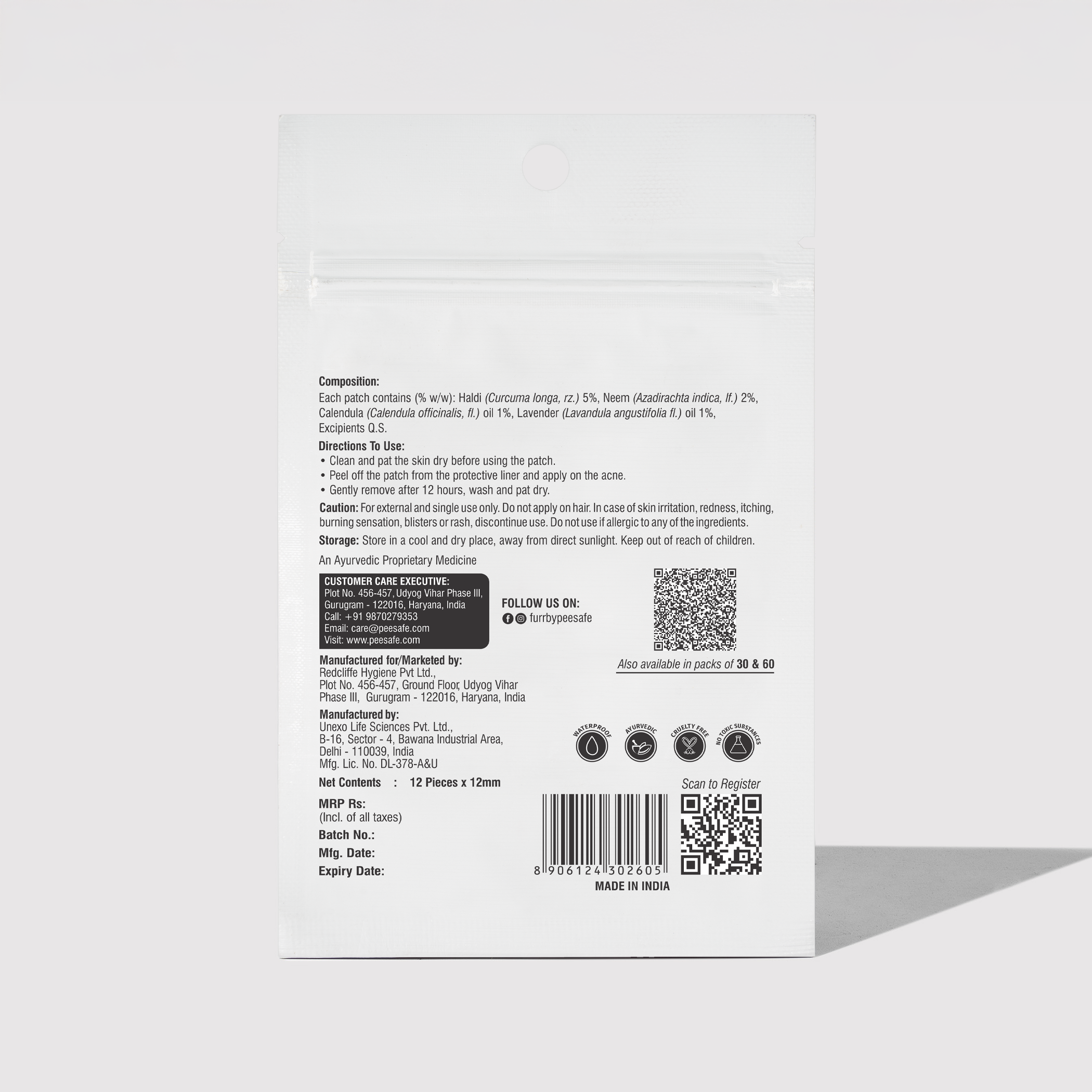 Furr Acne Relief Patches 12N