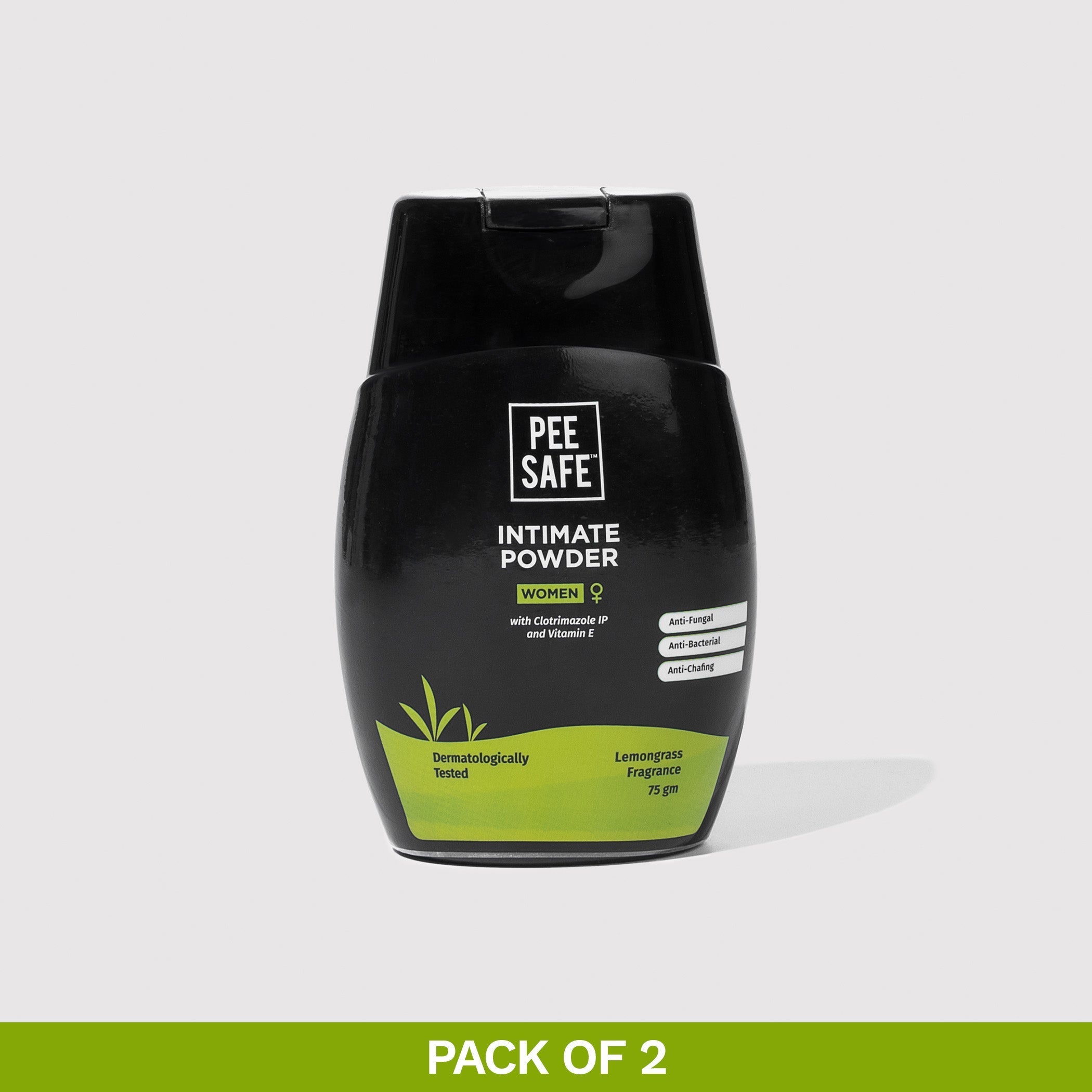 Pee Safe Intimate Powder (75 GM - Pack of 2) - BYOC