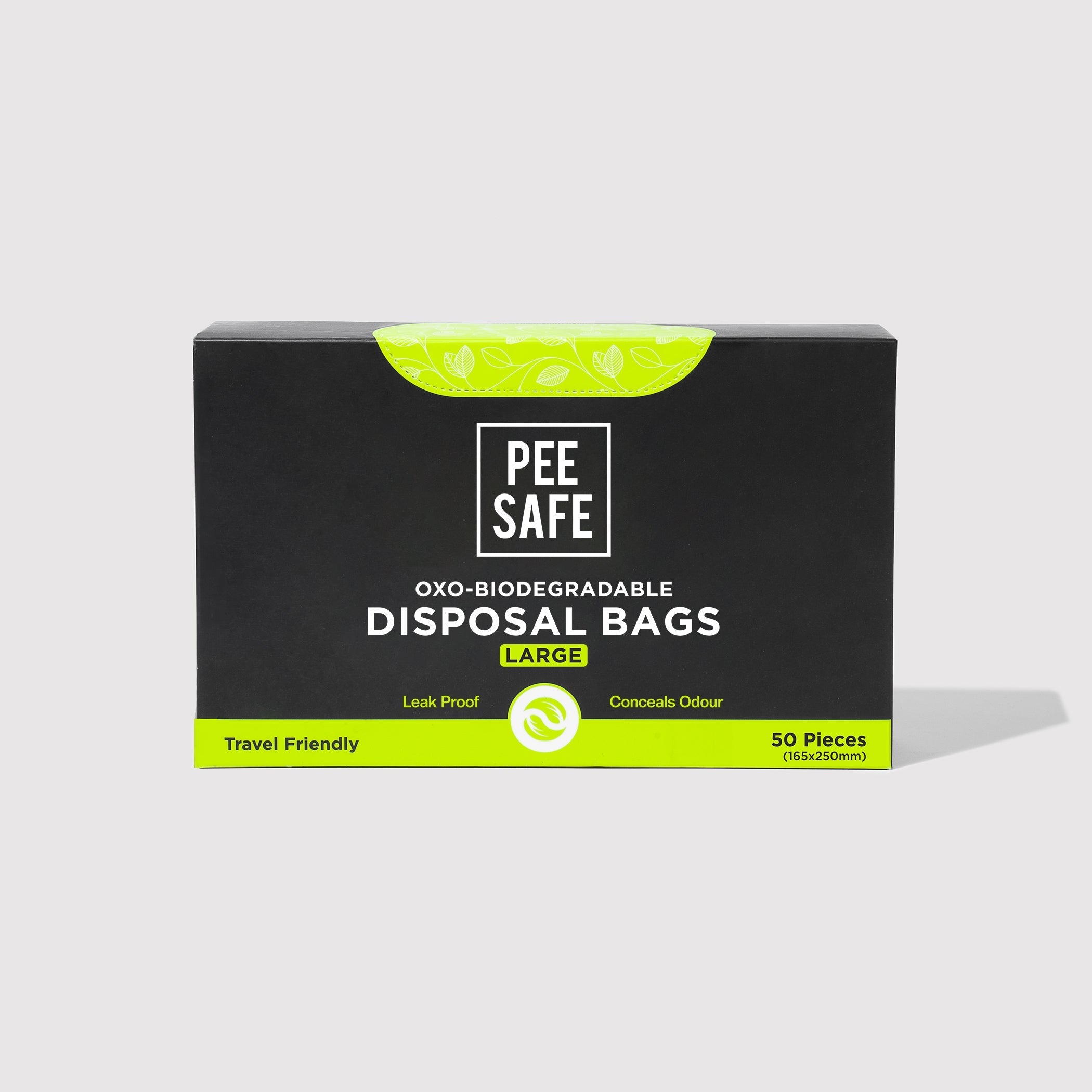 Pee Safe Oxo-Biodegradable Disposable Bags - 50 Bags (Large) - BYOC