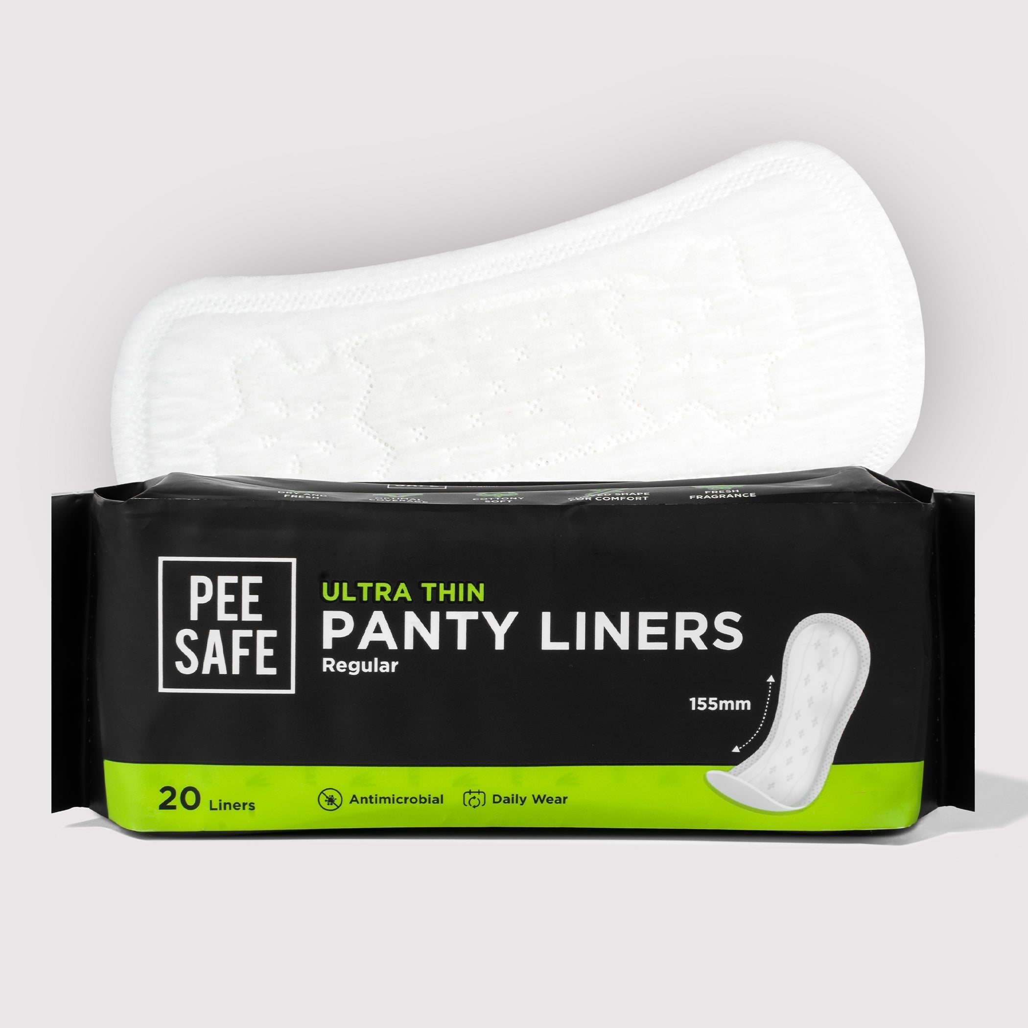 Pee Safe Daily Wear Panty Liners - 155 mm (20 Liners)