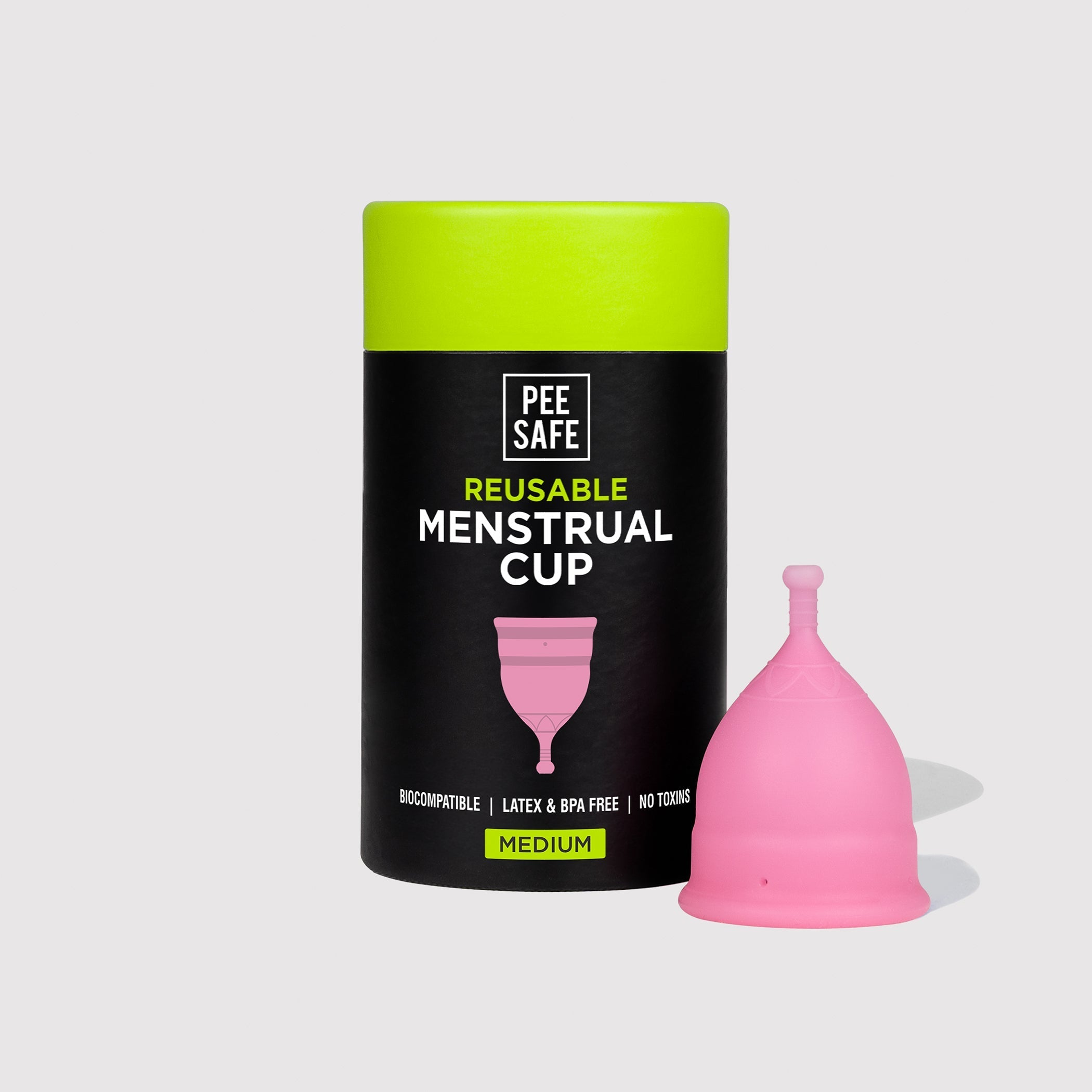 Pee Safe Menstrual Cup (M) + Sterilizer Container