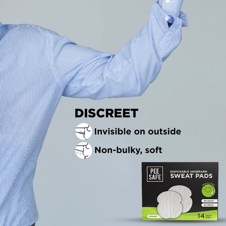 Disposable Underarm Sweat Pads (Straight) - 14 Pads