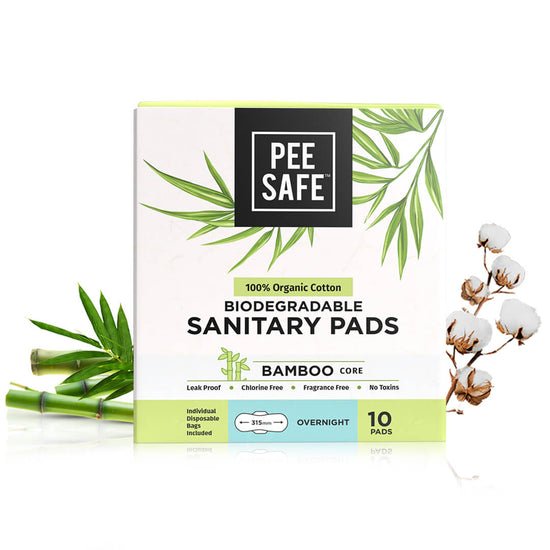 Biodegradable Sanitary Pads - Overnight (Pack of 10) – peesafe-uae