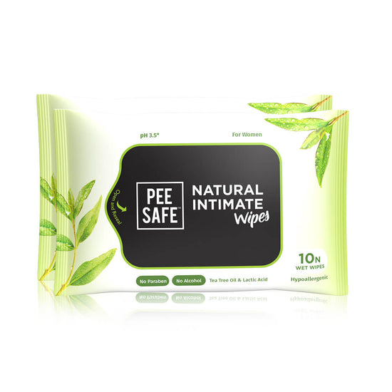 Natural Intimate Wipes - 10 Count (Set of 2) - Pee Safe