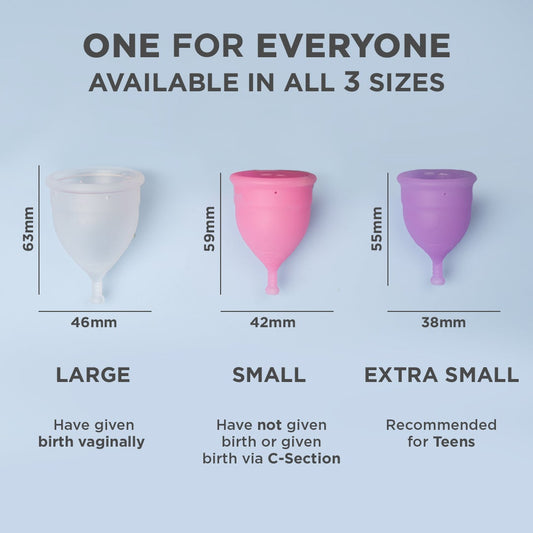Reusable Menstrual Cups - Extra Small (Pack of 2)